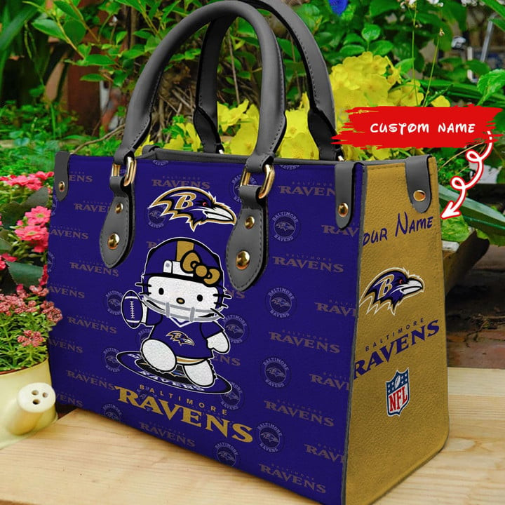 Baltimore Ravens Kitty NFL Women Leather Handbag