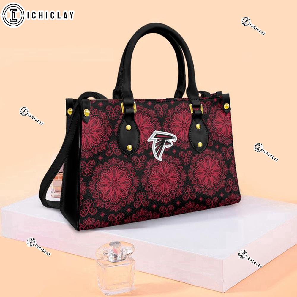 Atlanta Falcons Flower NFL Women Leather Handbag