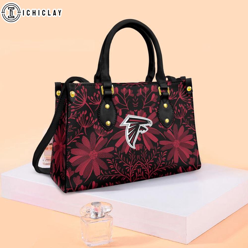 Atlanta Falcons Floral Character NFL Women Leather Handbag