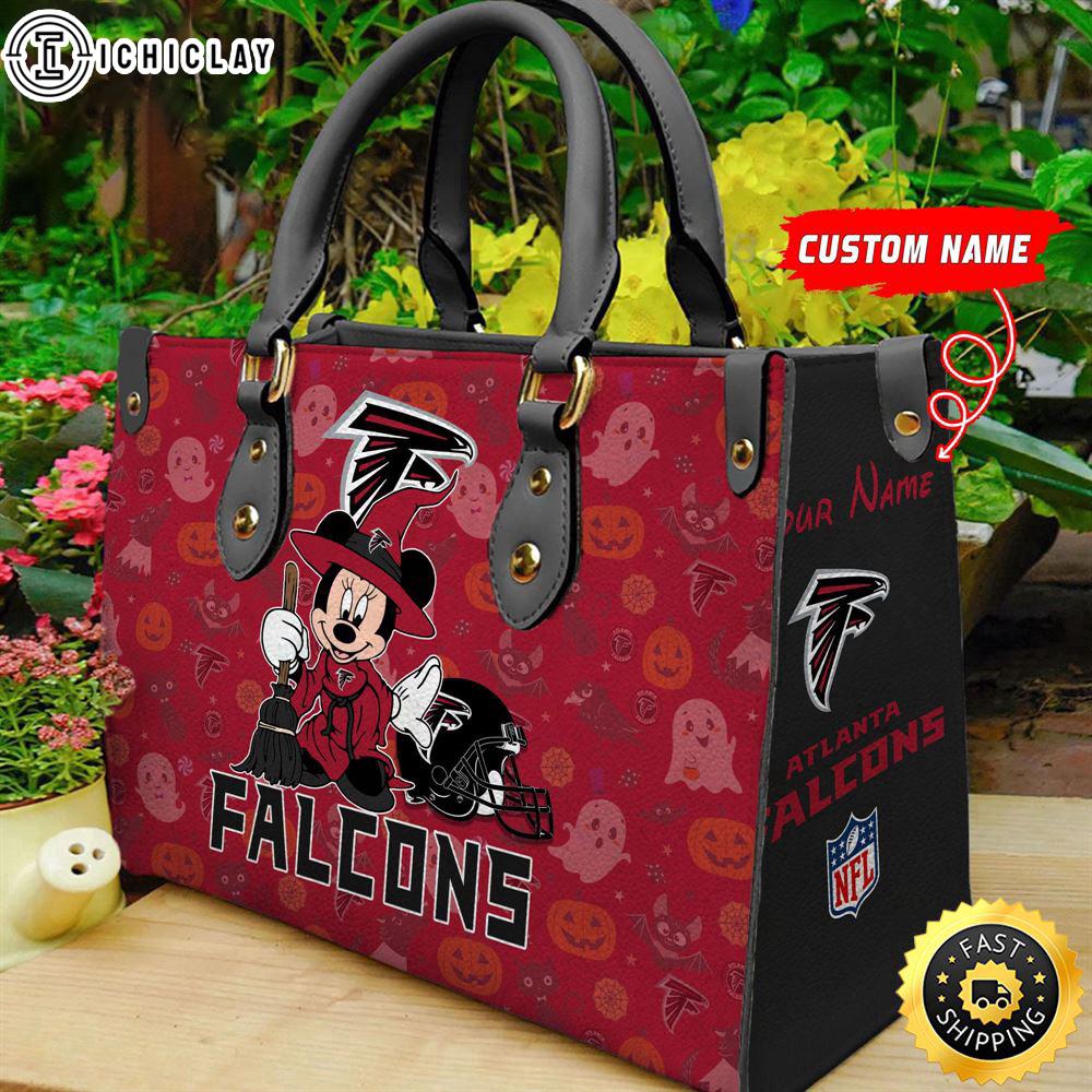 Atlanta Falcons Mouse Halloween Leather Handbag For Women