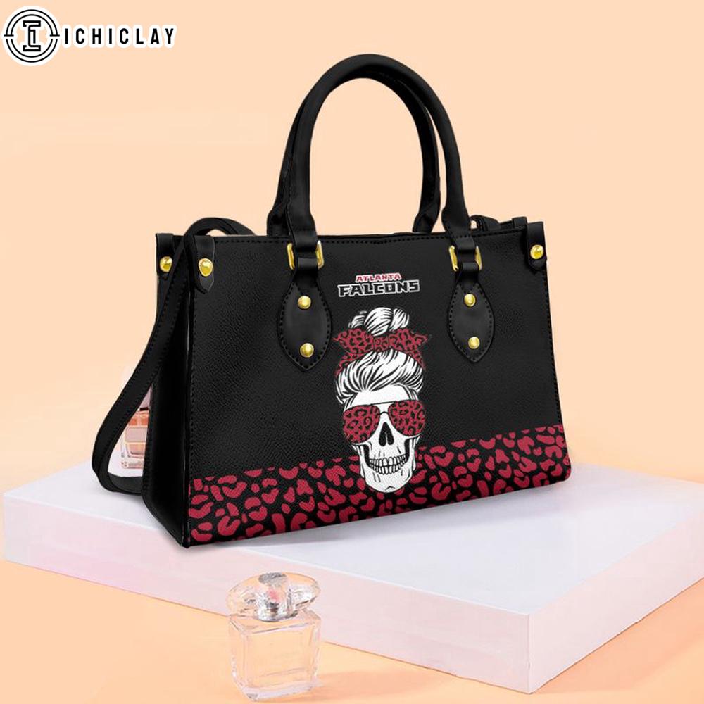 Atlanta Falcons Skull Girl Pattern Leather Handbag For Women