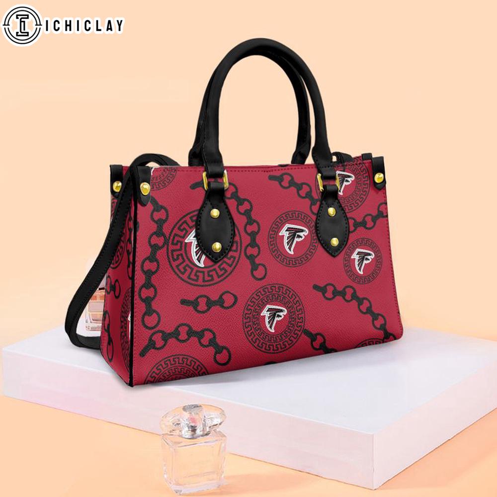 Atlanta Falcons Chain Pattern NFL Women Leather Handbag