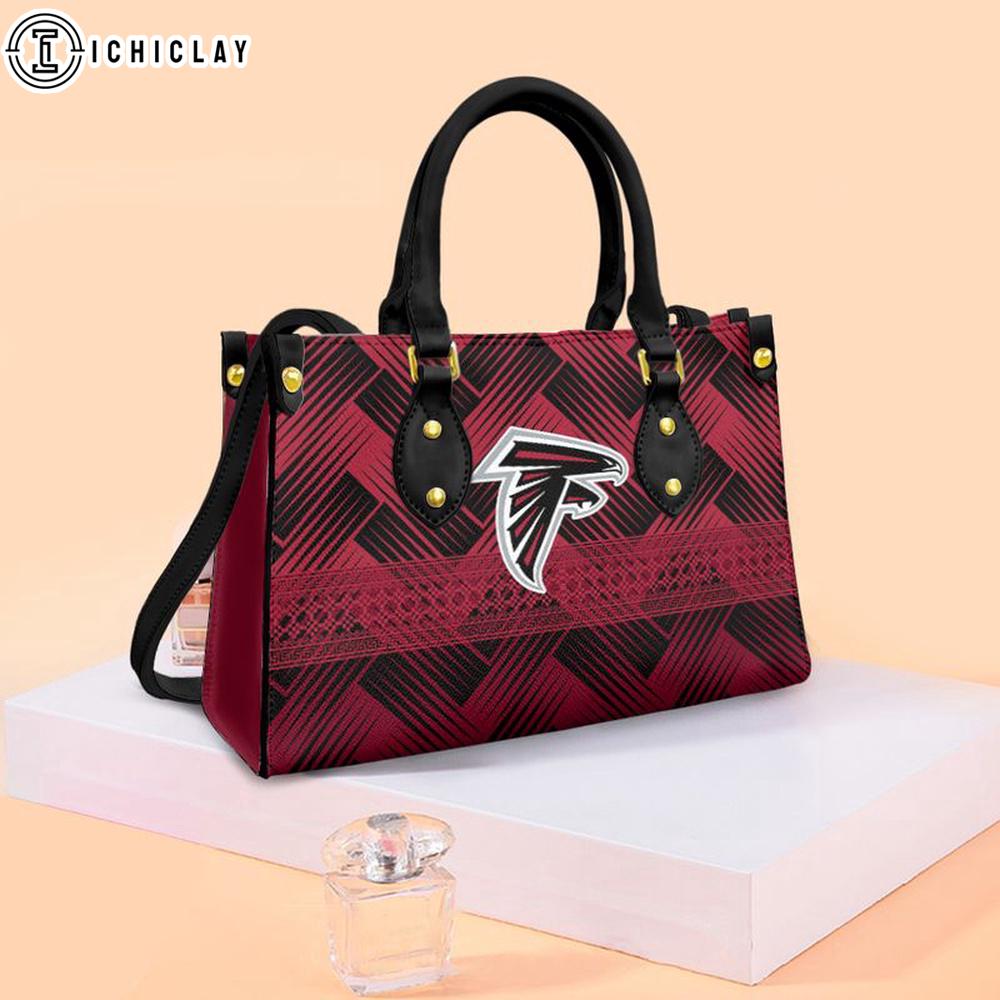 Atlanta Falcons Geometric Pattern NFL Women's Leather Handbag