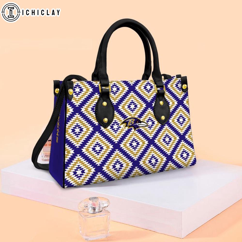 Baltimore Ravens Caro Pattern NFL Women's Leather Handbag