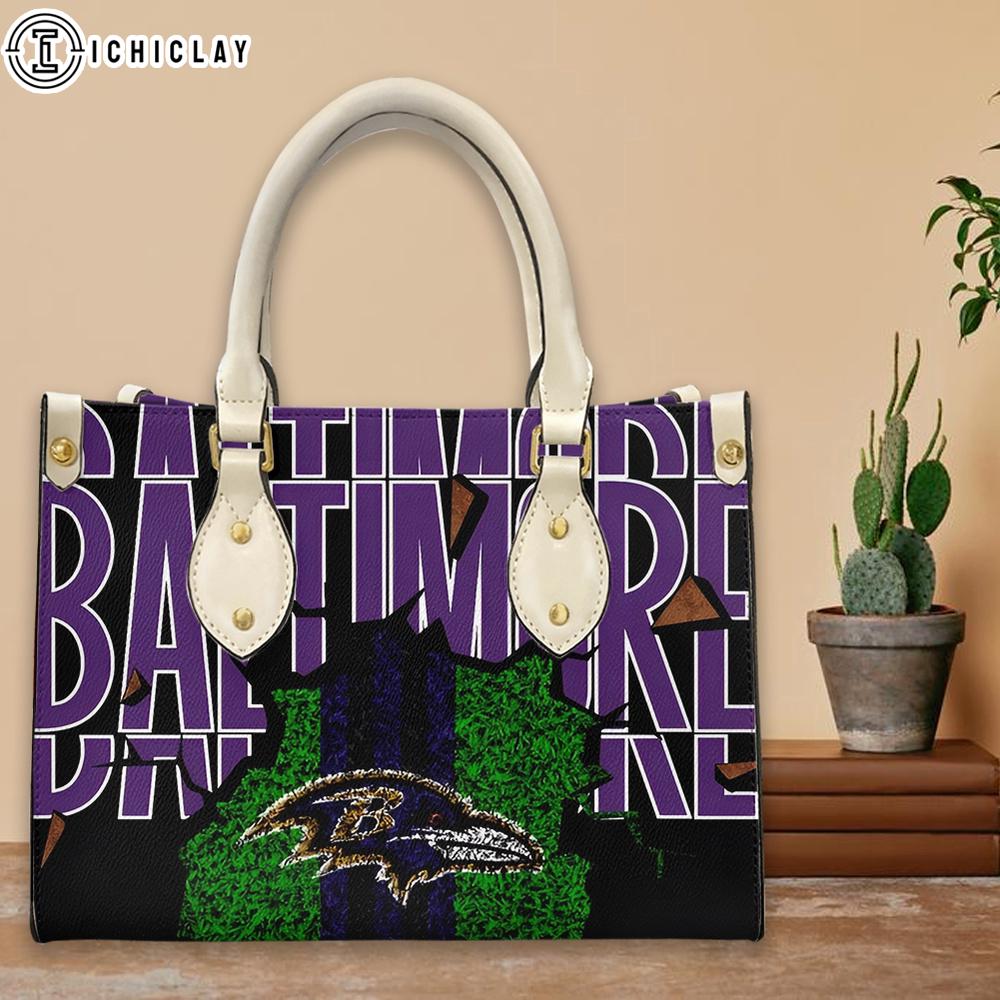 Baltimore Ravens Leather Handbag For Women