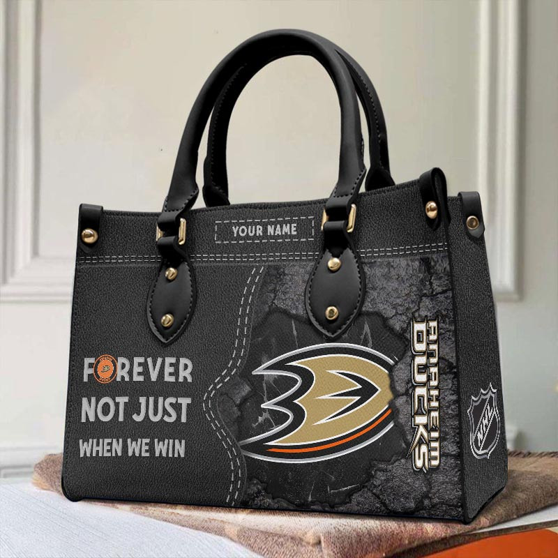 Anaheim Ducks Not Just When We Win Premium Women Leather Handbag
