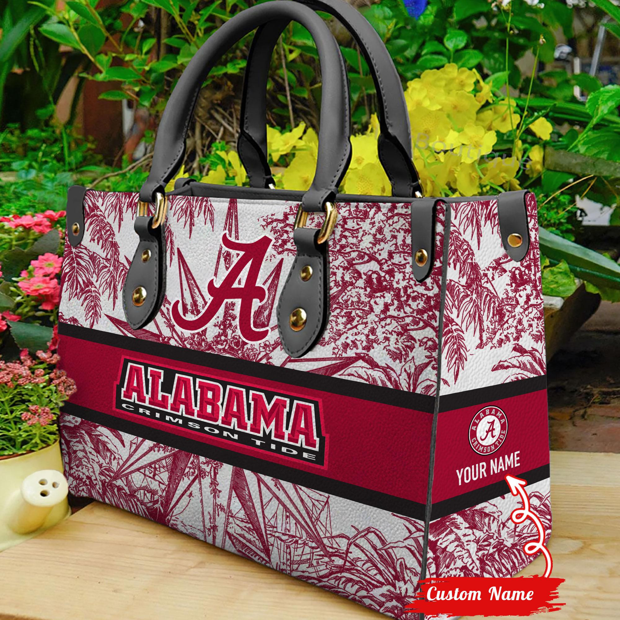 Alabama Crimson Tide Women Leather Handbag