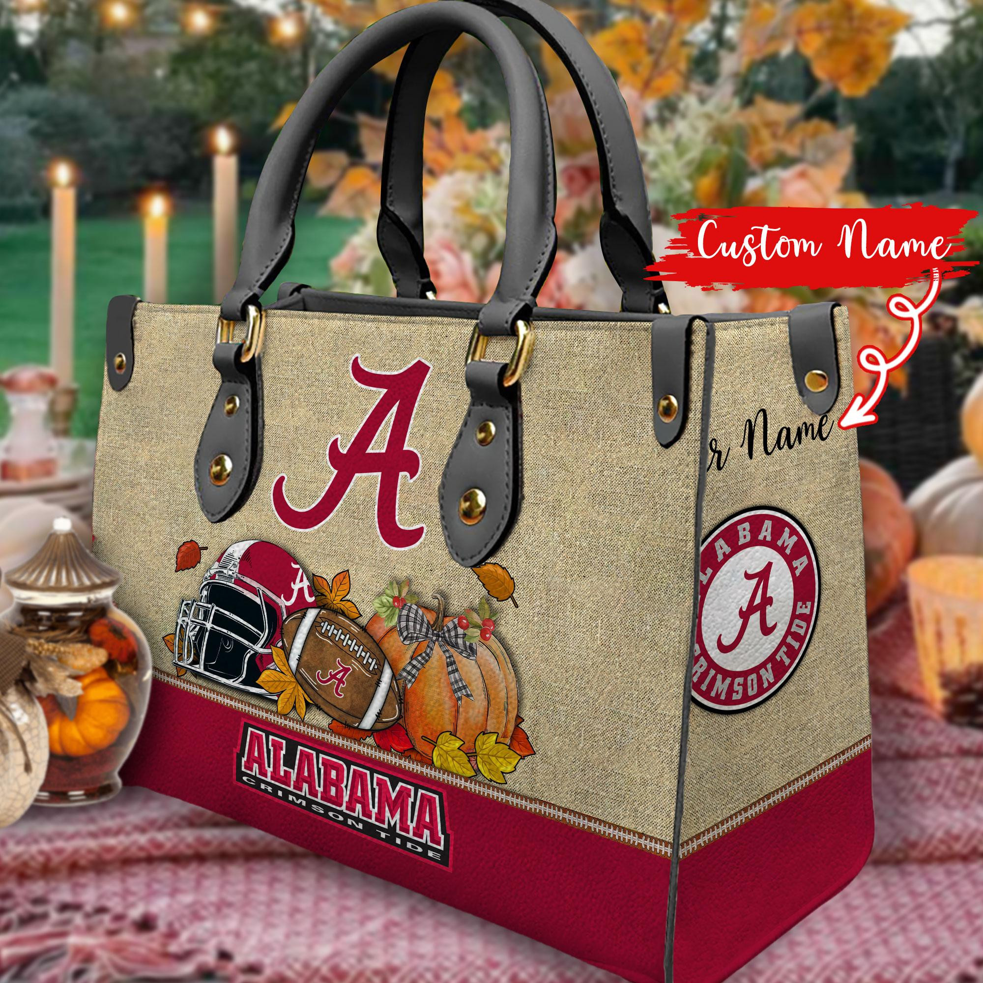 Alabama Crimson Tide Autumn 2025 Leather Handbag For Women