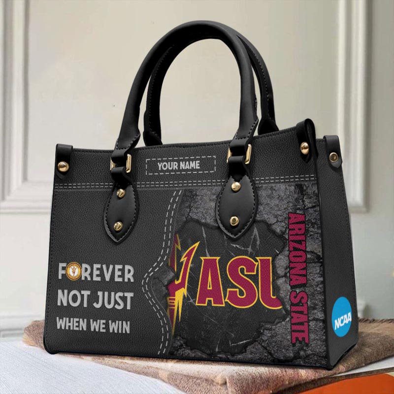Arizona State Sun Devils Forever Not Just When We Win Leather Handbag For Women