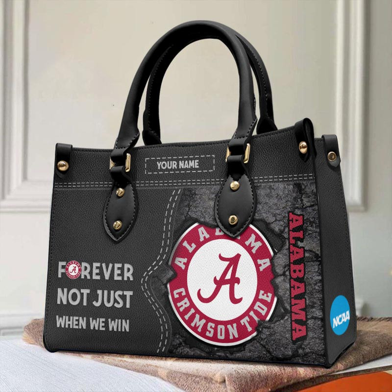 Alabama Crimson Tide Forever Not Just When We Win Premium Women Leather Handbag