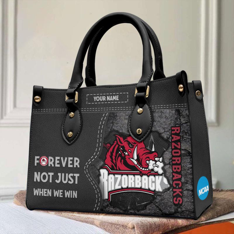 Arkansas Razorbacks Forever Not Just When We Win Premium Leather Handbag For Women