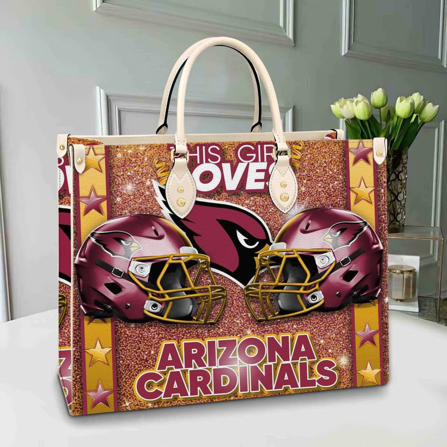 Arizona Cardinals Premium Leather Handbag For Women