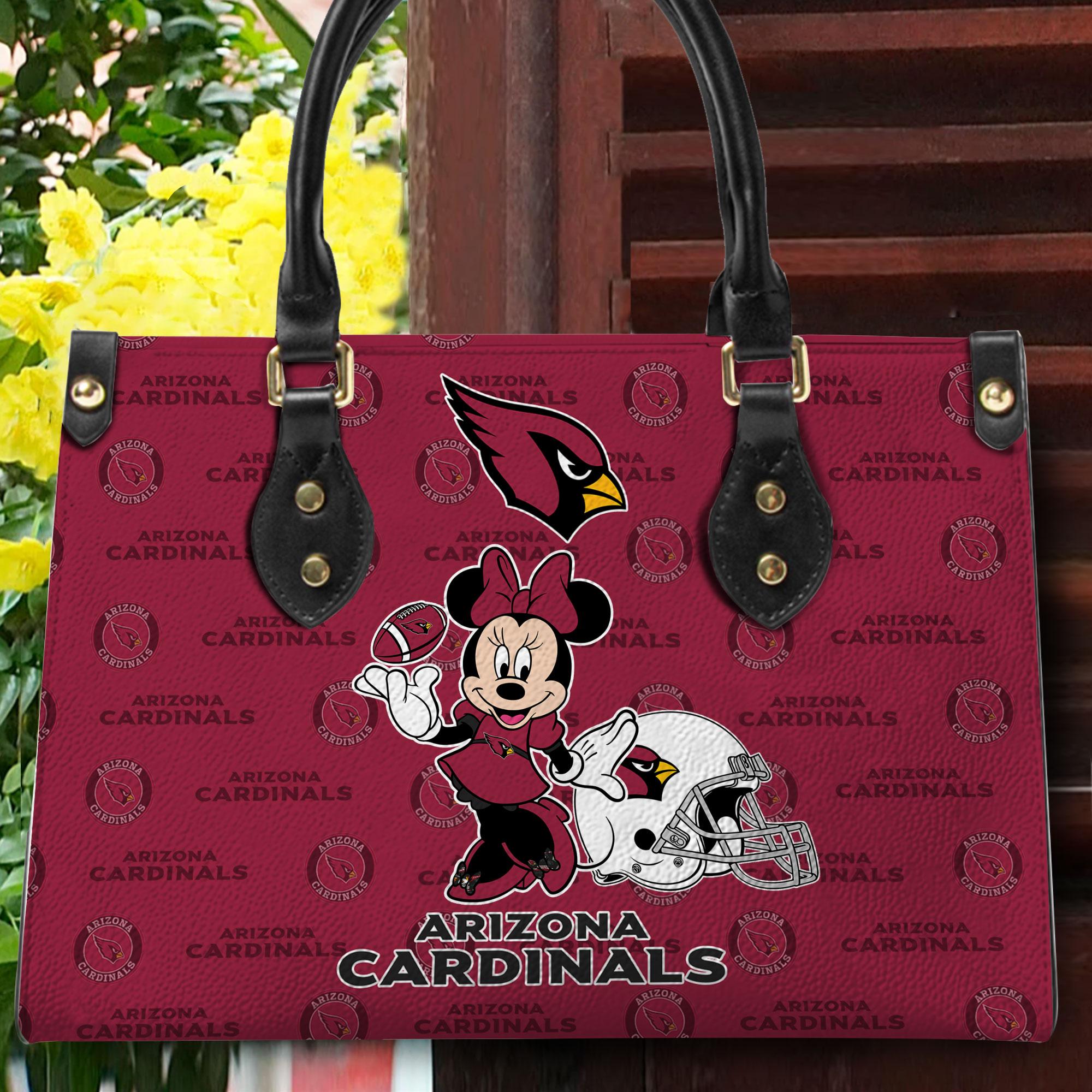 Arizona Cardinals Personalized Leather Handbag For Women