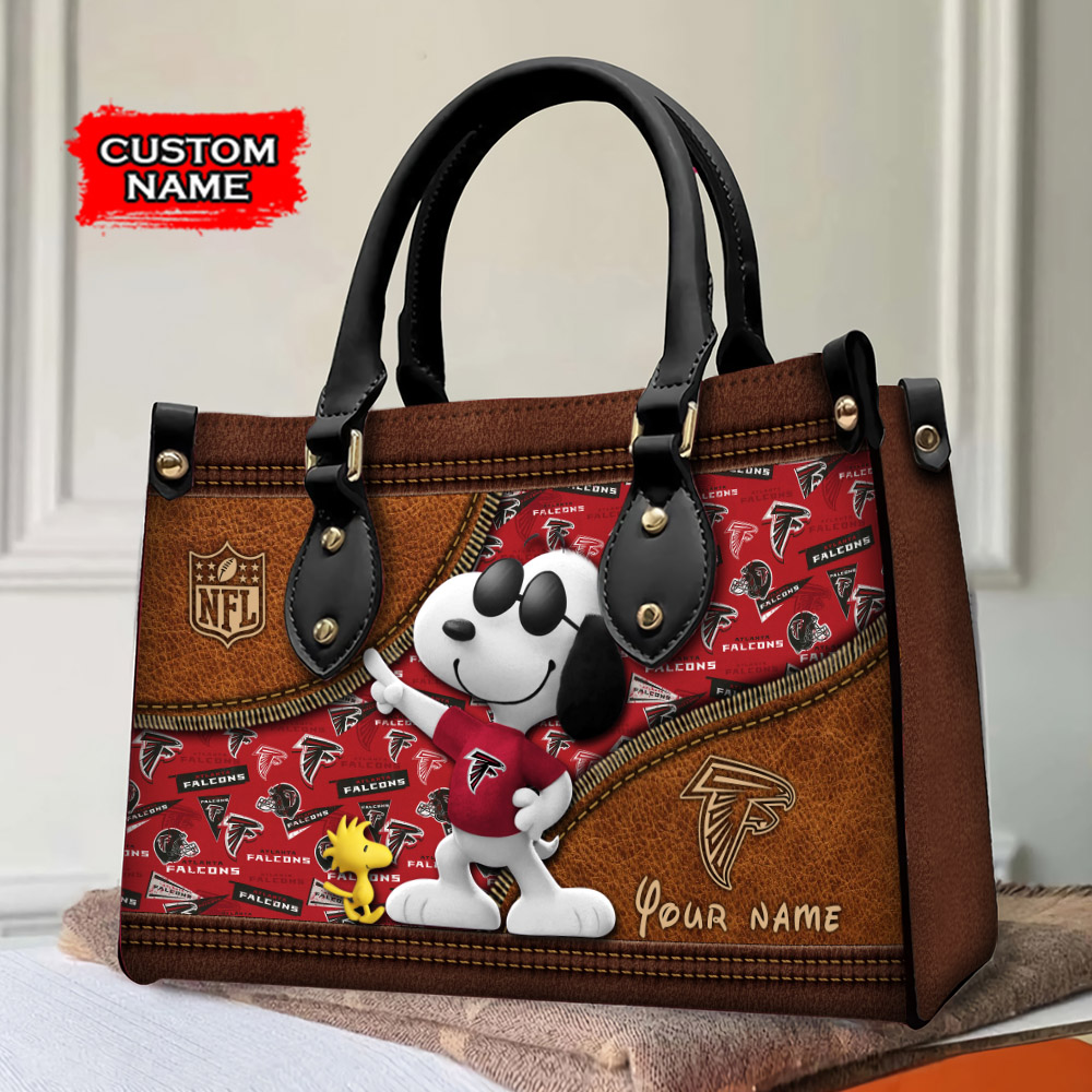 Atlanta Falcons Personalized Premium Women Leather Handbag