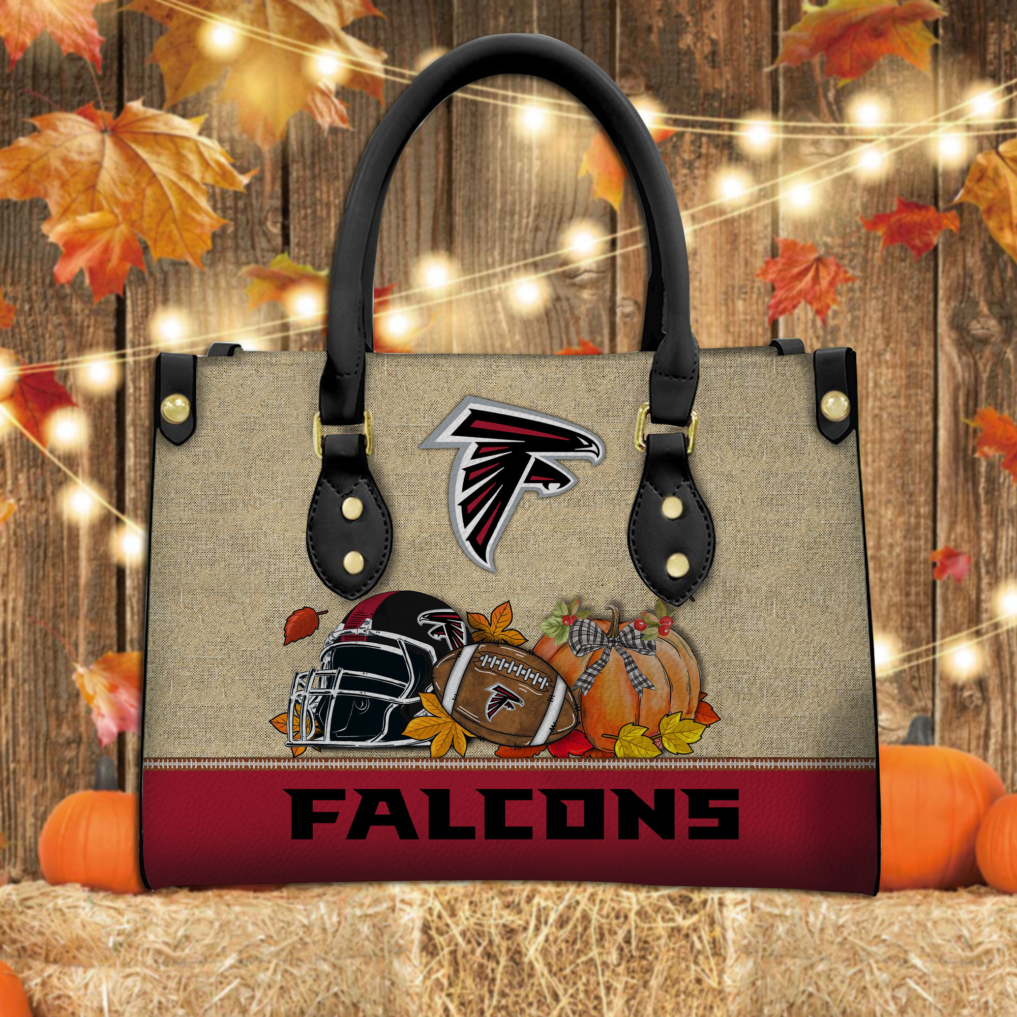 Atlanta Falcons Personalized Leather Handbag For Women