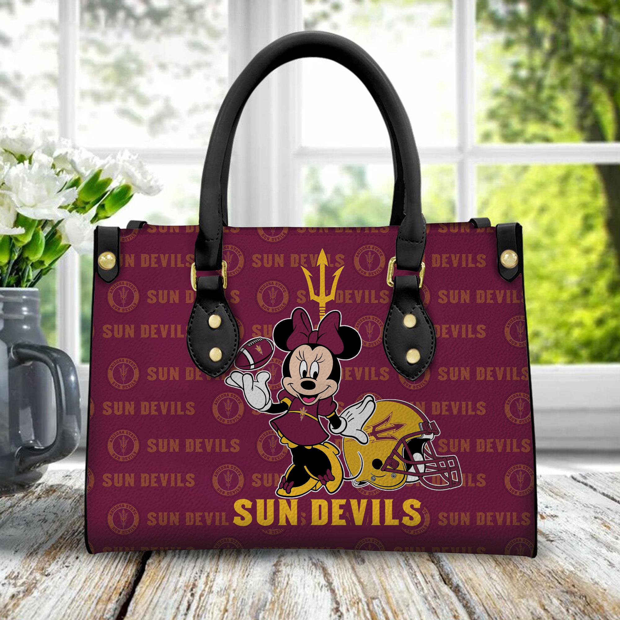 Arizona State Sun Devils Minnie 2025 Women Leather Handbag
