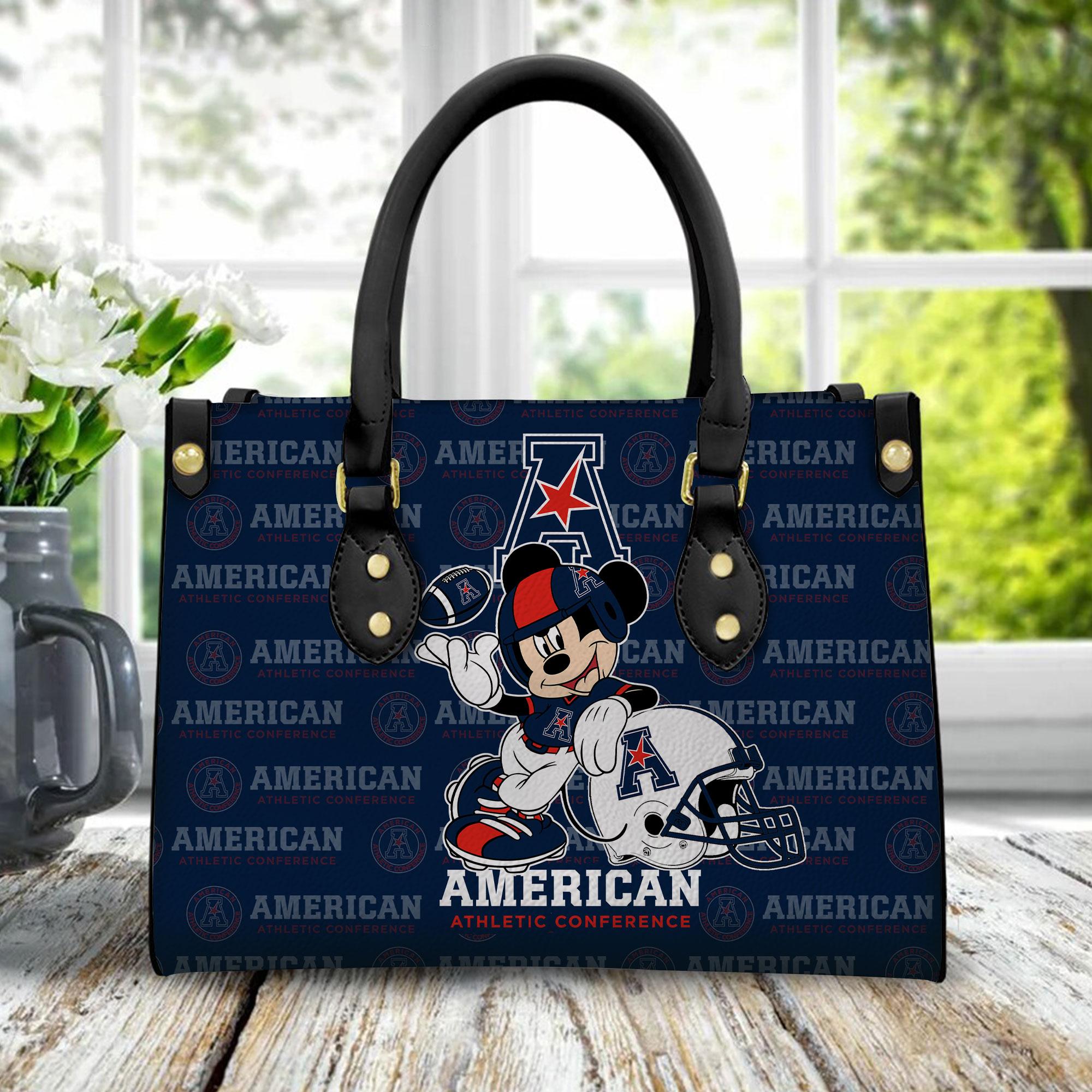 American Athletic Conference Mickey Premium Fashion & Accessories For Trendsetters Leather Handbag For Women