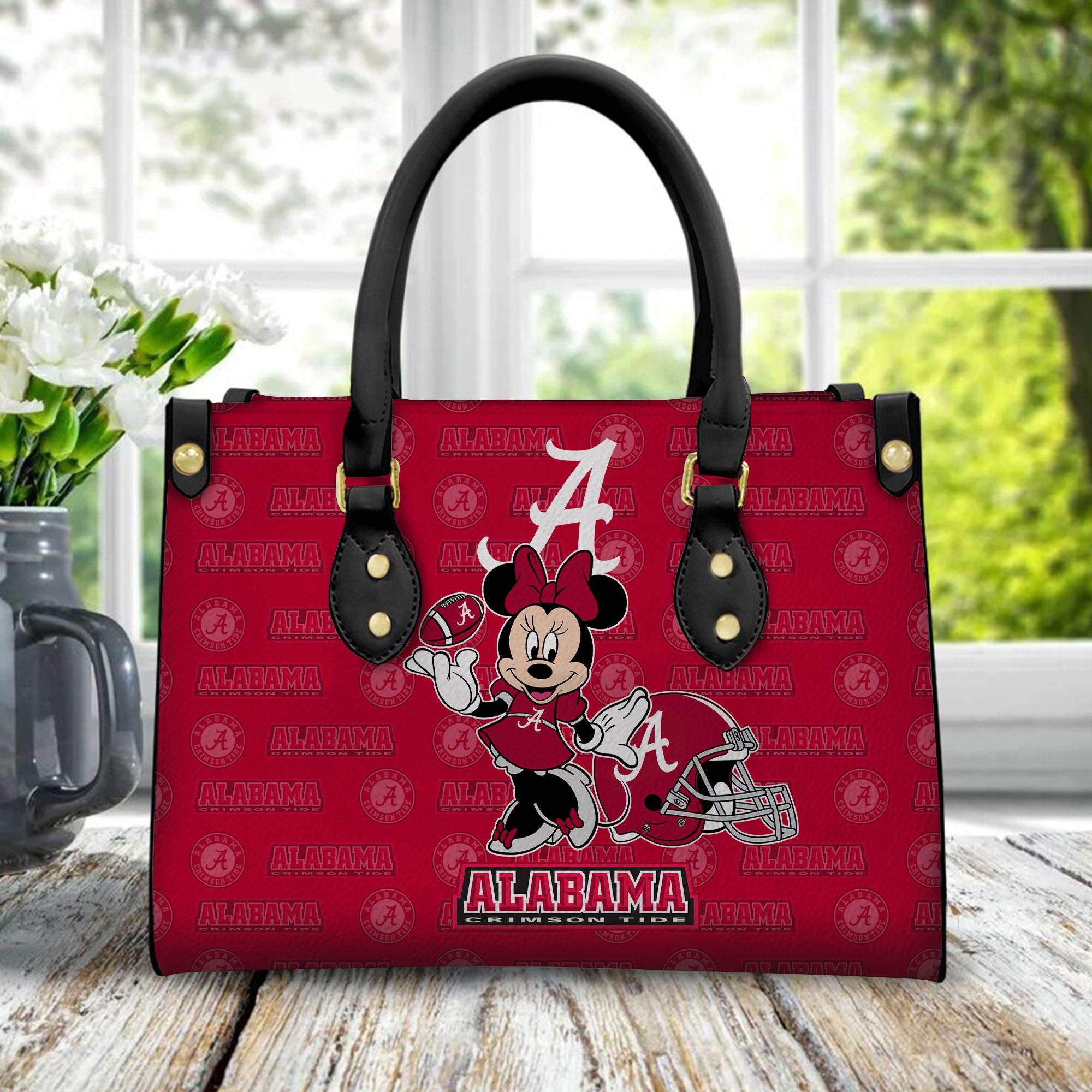 Alabama Crimson Tide Minnie Leather Handbag For Women
