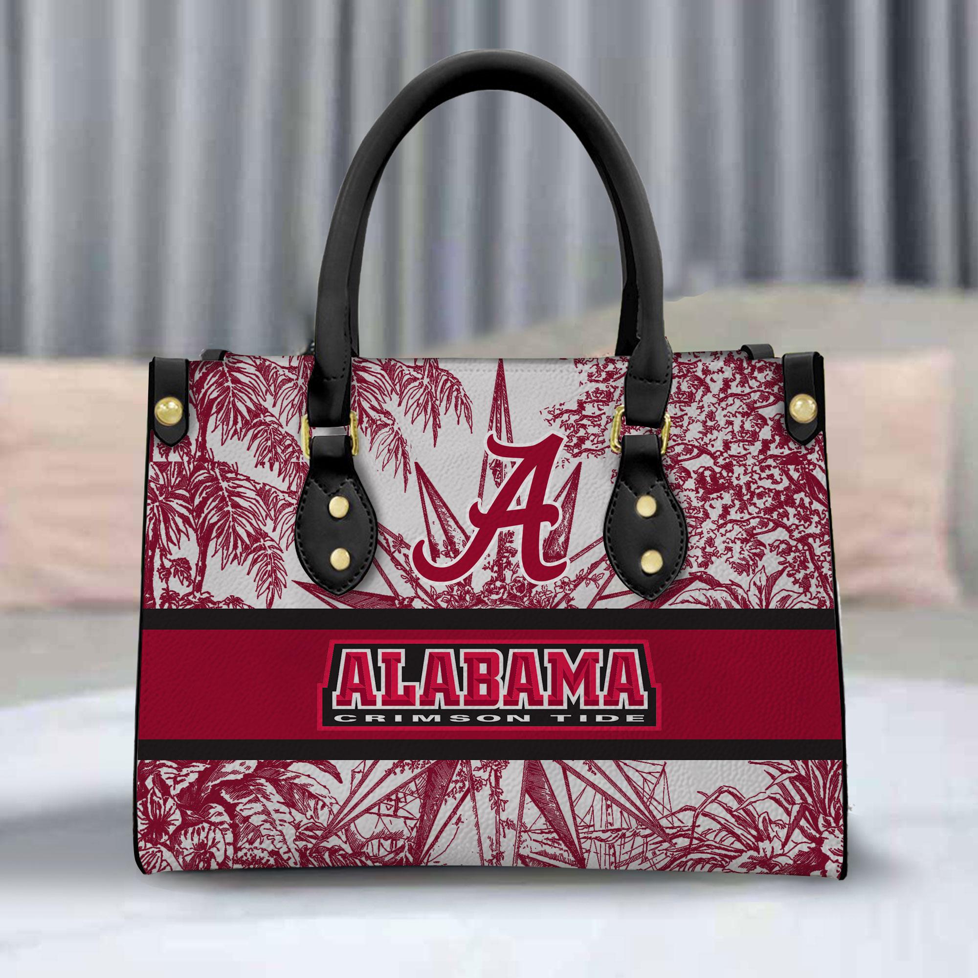 Alabama Crimson Tide Leather Handbag For Women