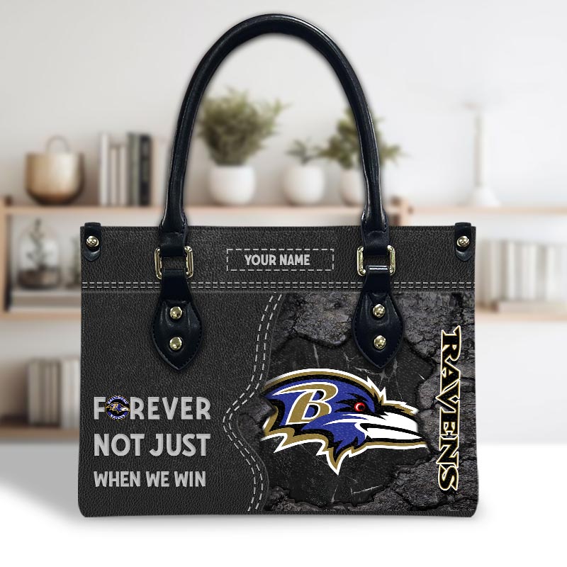Baltimore Ravens 2025 Forever Not Just When We Win For Women Leather Handbag