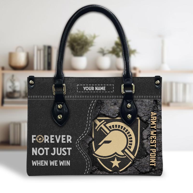 Army Black Knights 2025 Forever Not Just When We Win For Women Leather Handbag