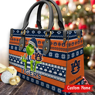 Auburn Tigers Grinch 2025 Women Leather Handbag