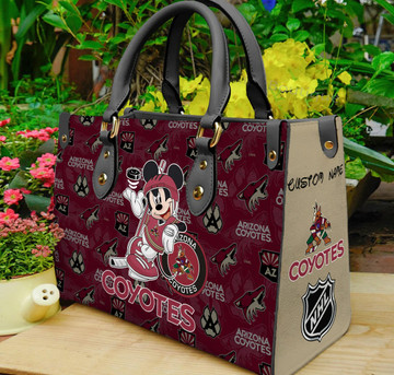 Arizona Coyotes Mickey Women Leather Handbag