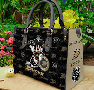 Anaheim Ducks Mickey 2025 Women Leather Handbag