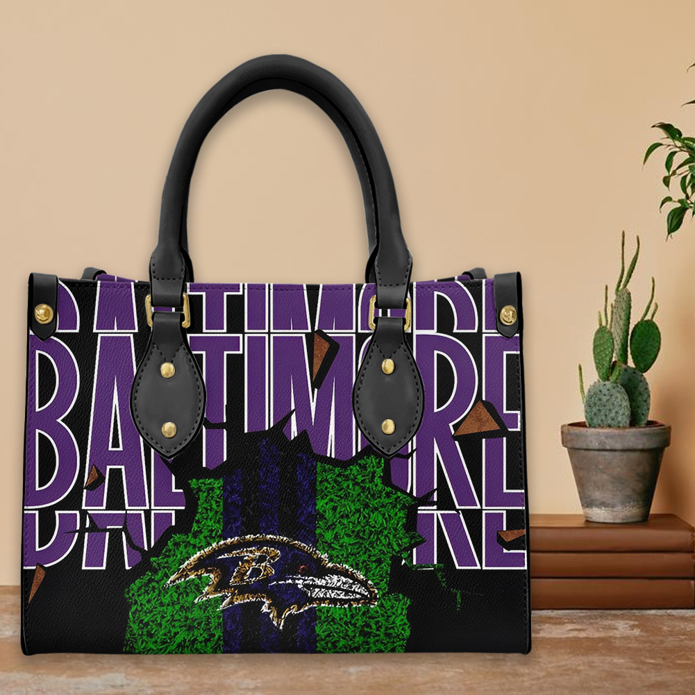 Baltimore Ravens Leather Handbag For Women