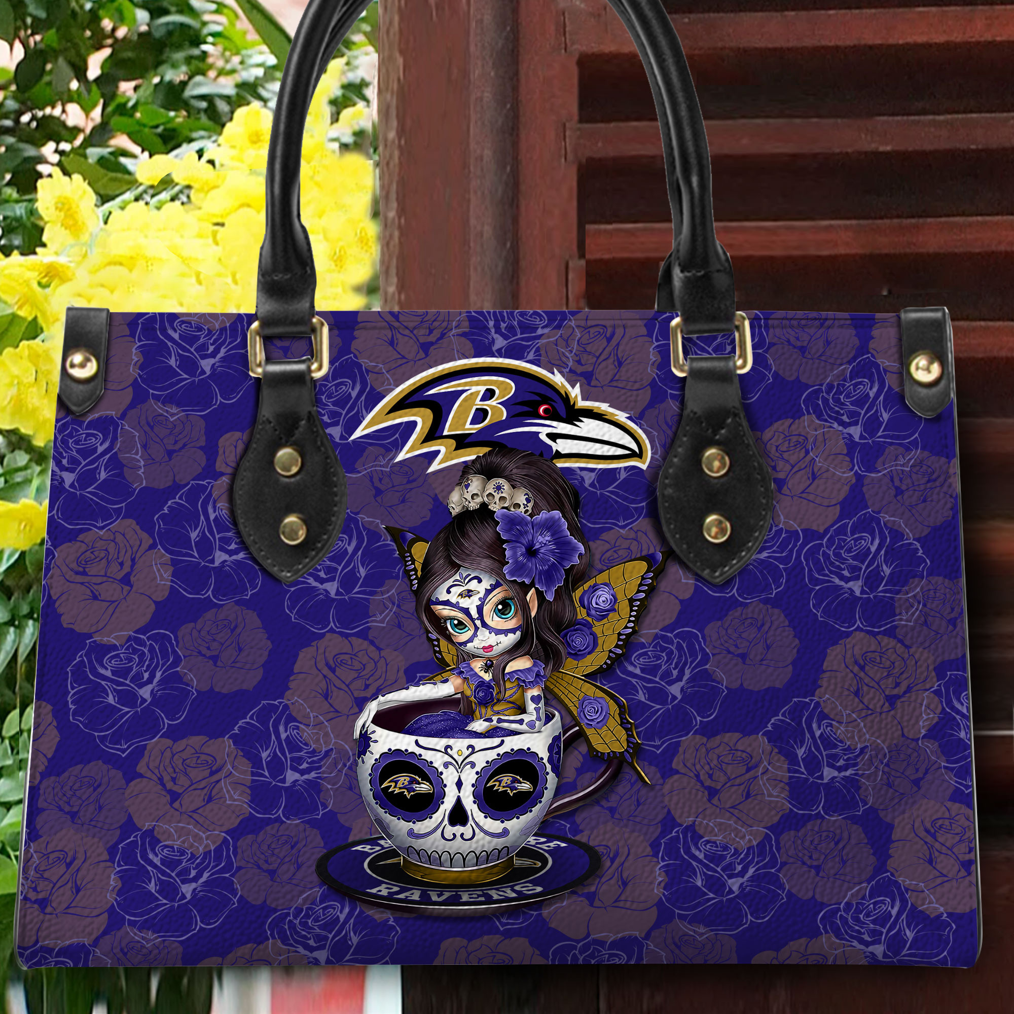 Baltimore Ravens Leather Handbag For Women