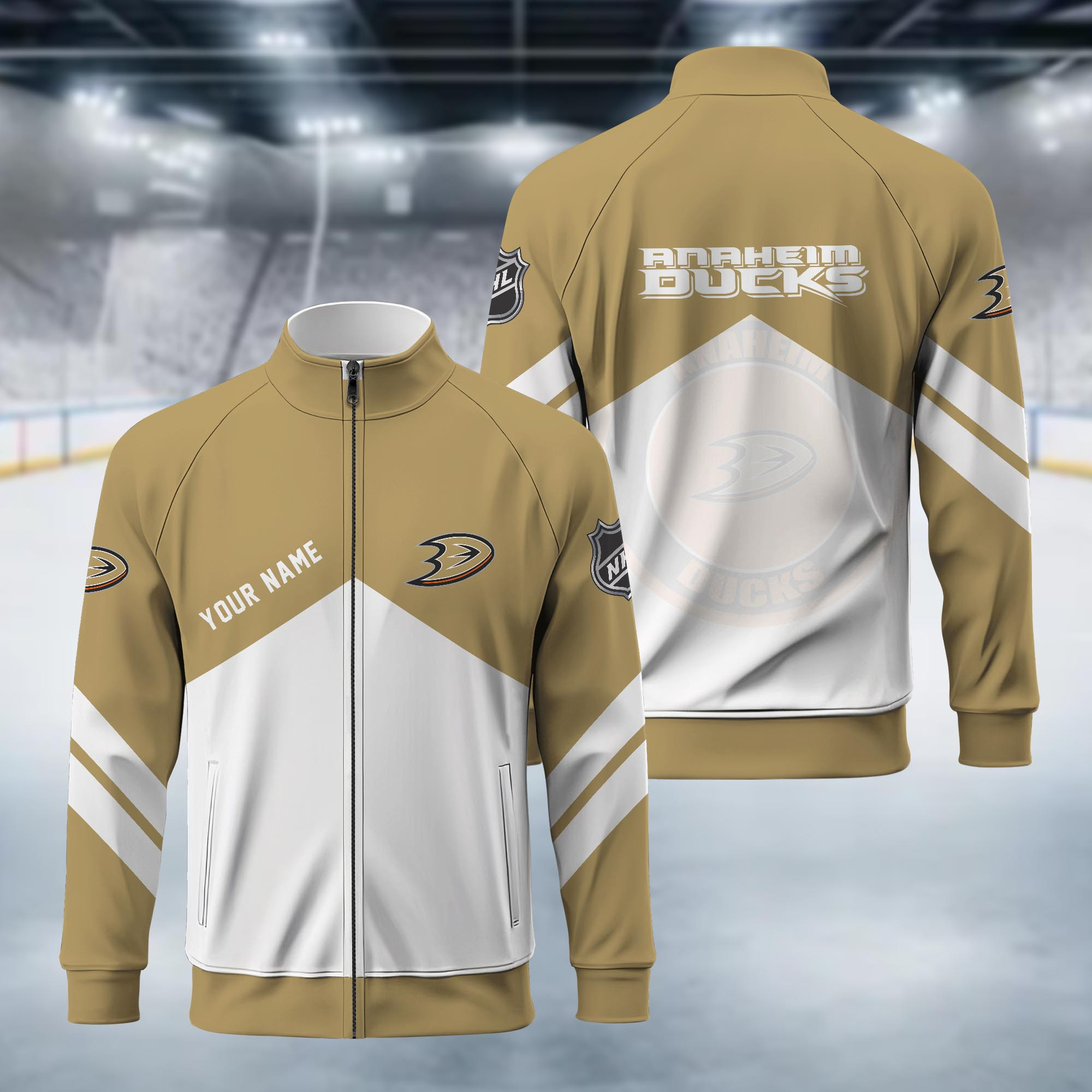 Anaheim Ducks Standing Neck Zipper Jacket