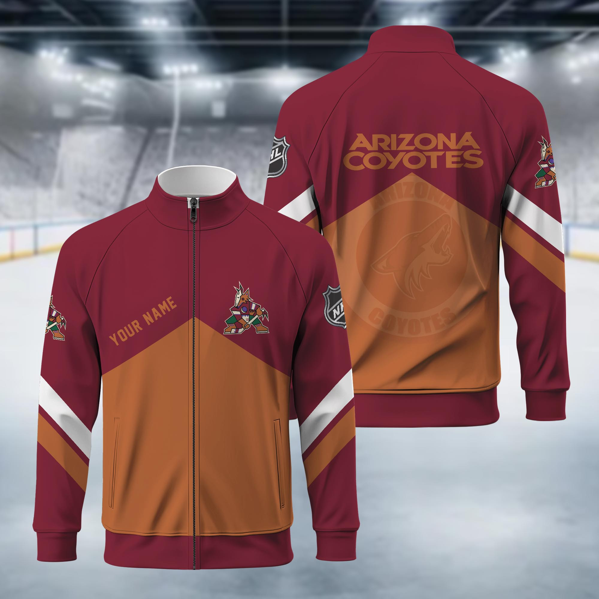 Arizona Coyotes Standing Neck Zipper Jacket