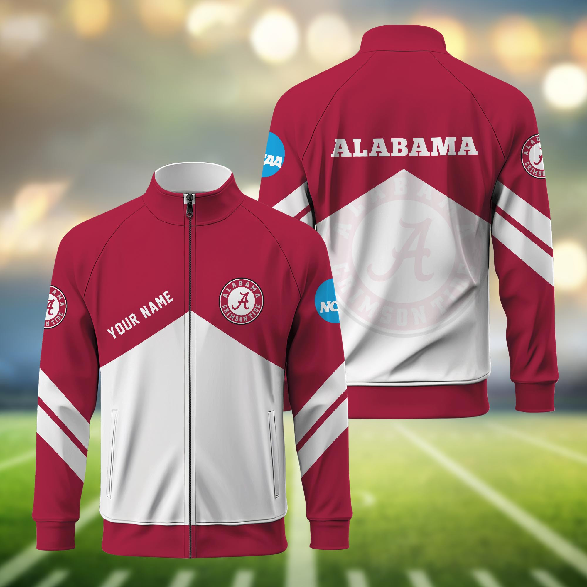 Alabama Crimson Tide Standing Neck Zipper Jacket
