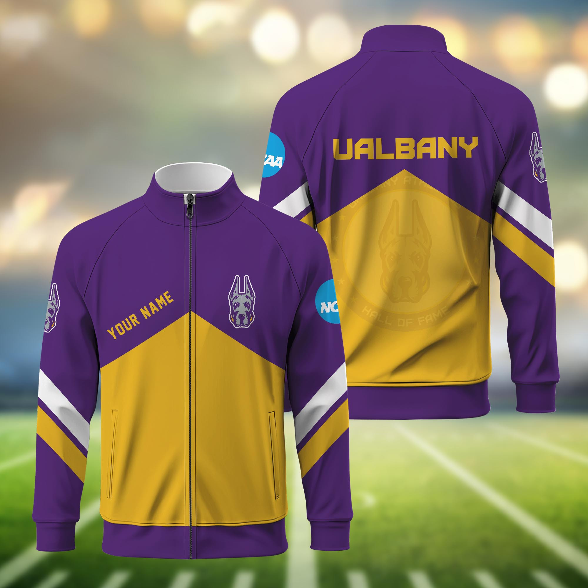 Albany Great Danes Standing Neck Zipper Jacket