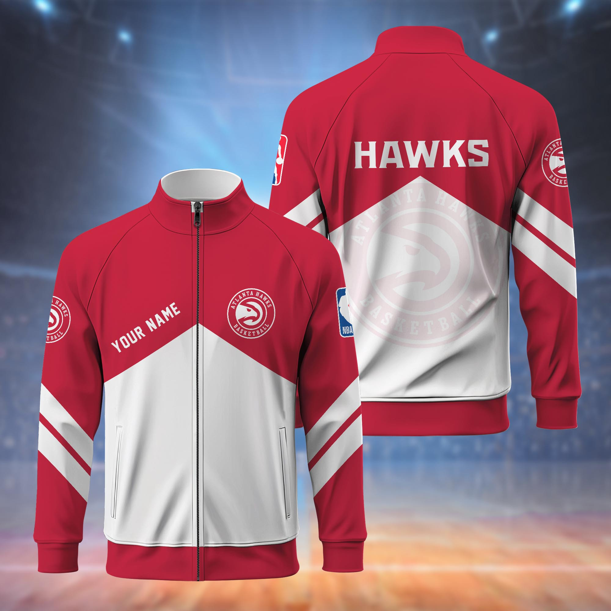 Atlanta Hawks Standing Neck Zipper Jacket