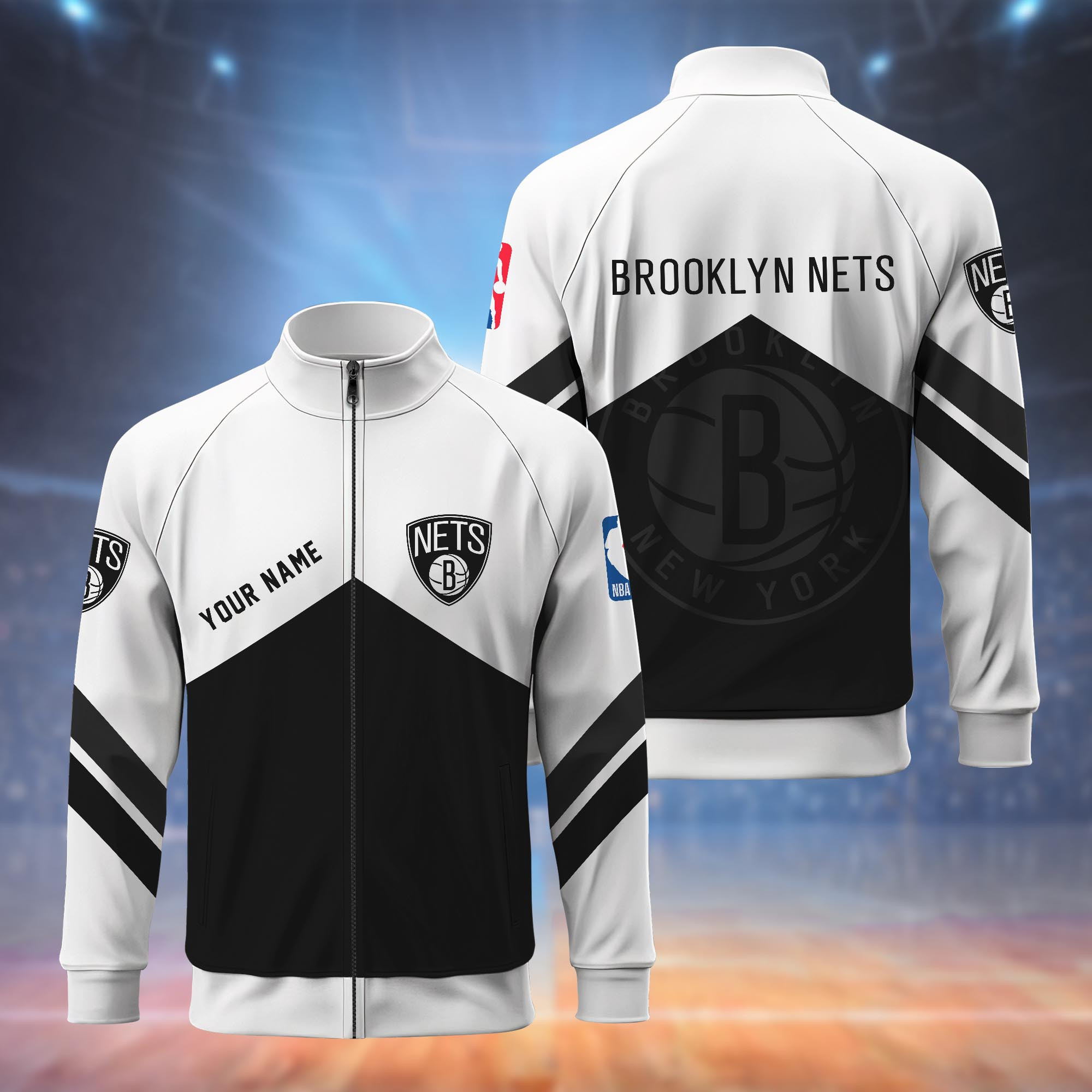 Brooklyn Nets Standing Neck Zipper Jacket