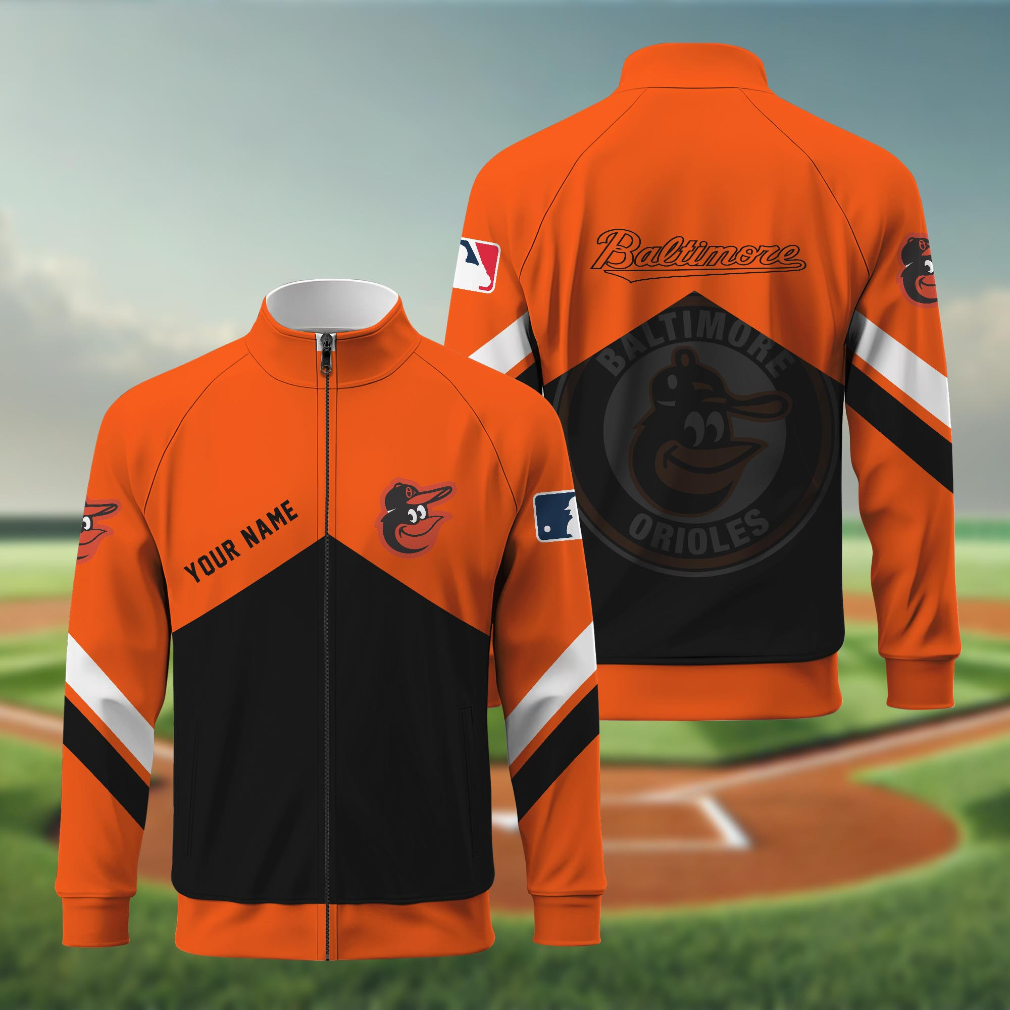 Baltimore Orioles Standing Neck Zipper Jacket