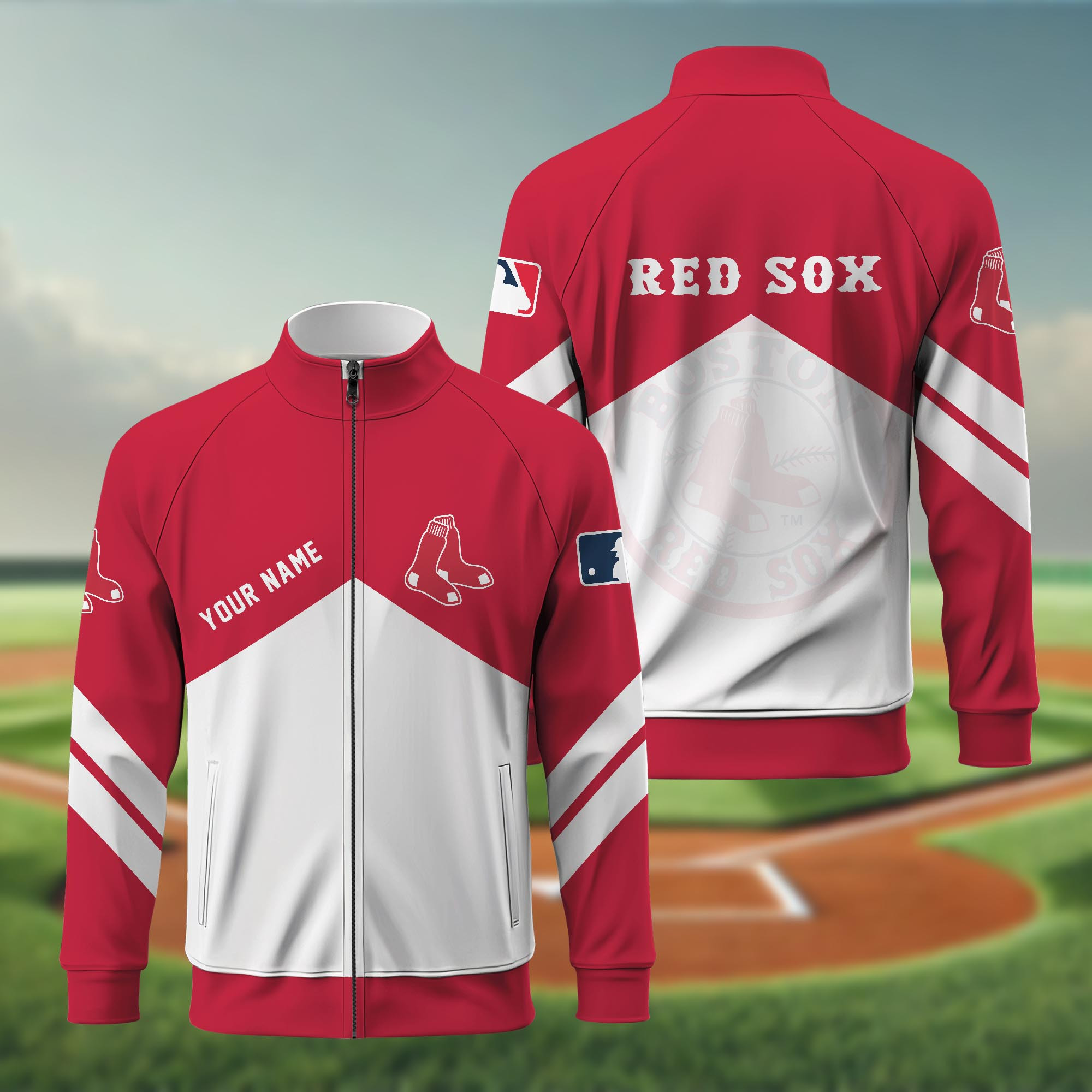 Boston Red Sox Standing Neck Zipper Jacket
