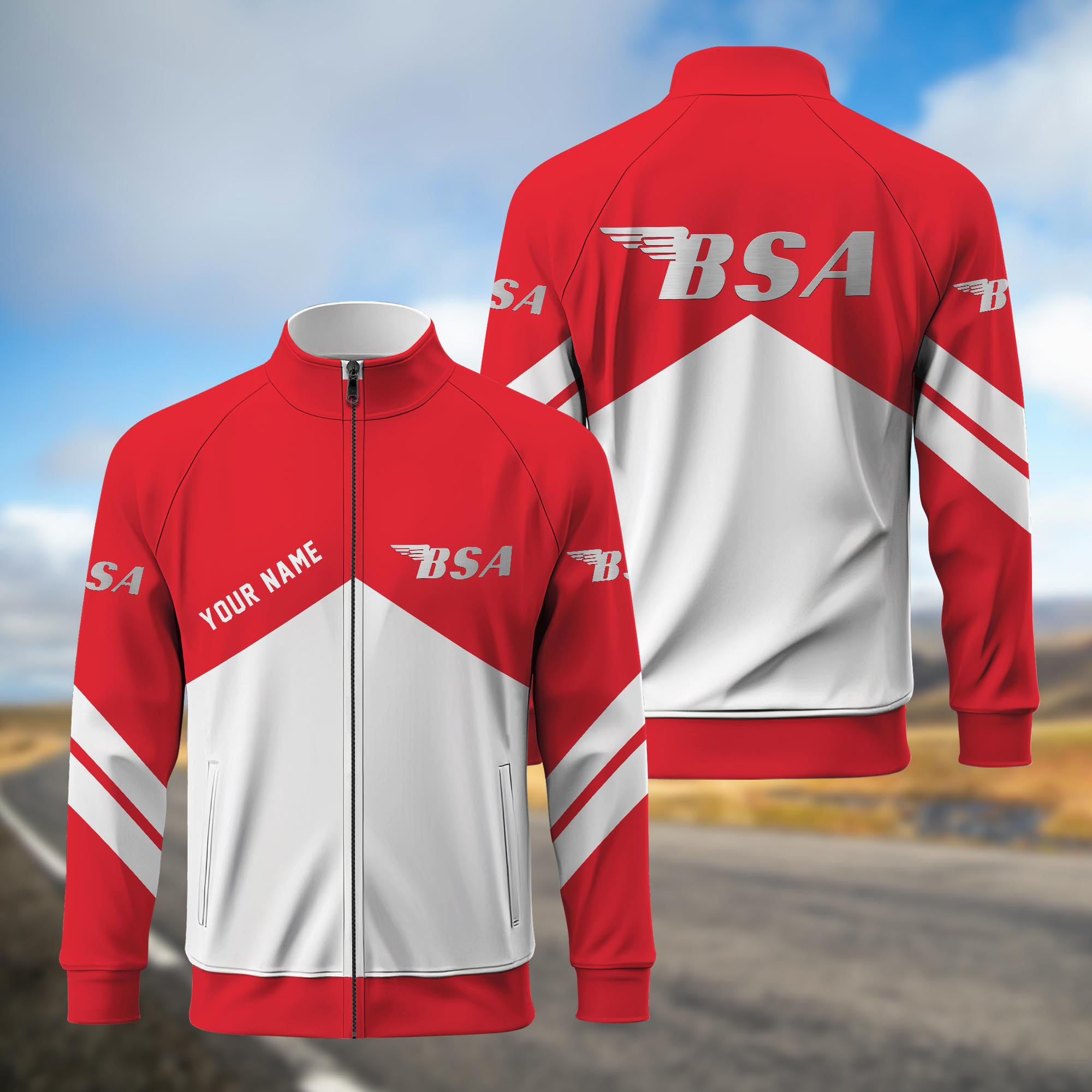 BSA Standing Neck Zipper Jacket