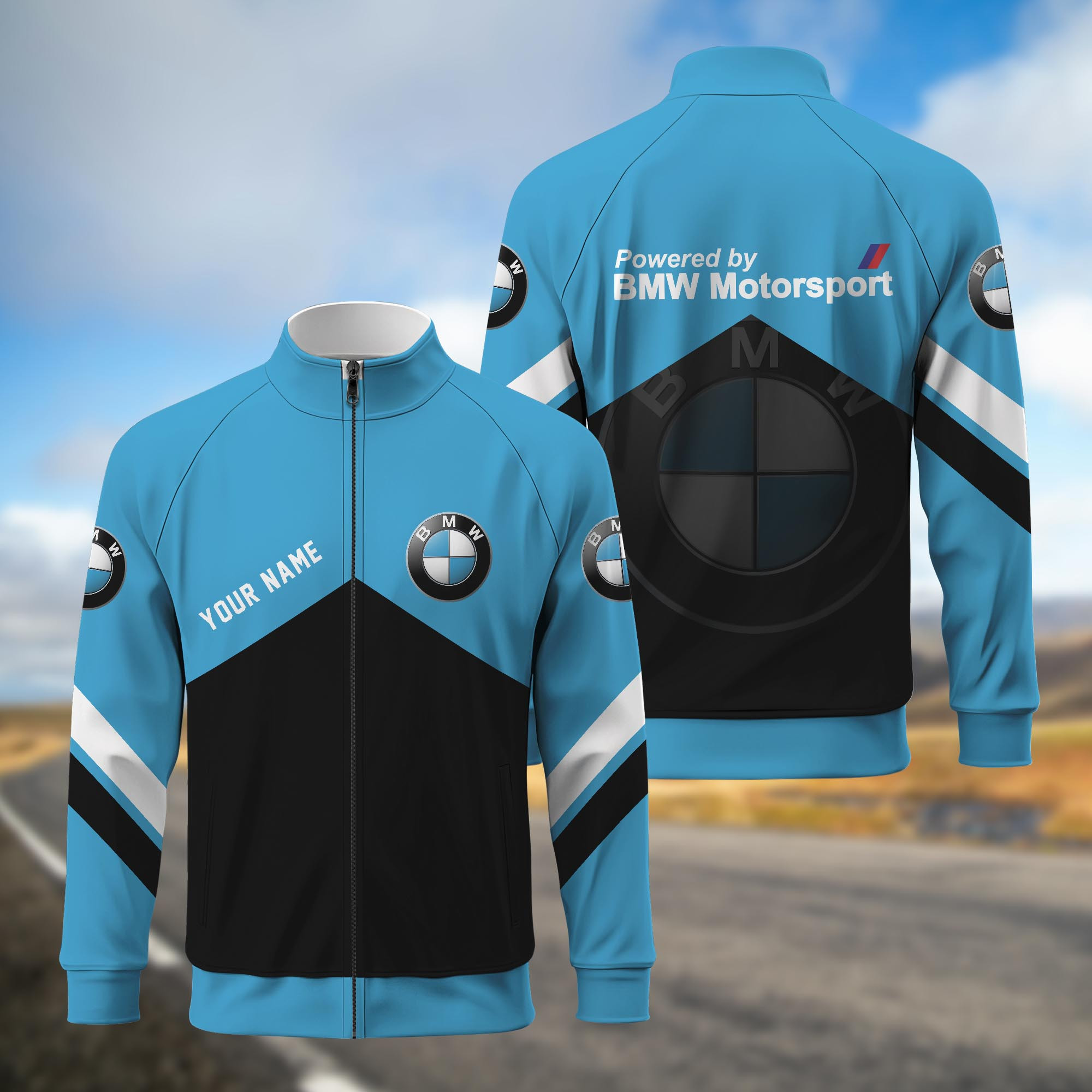 BMW Standing Neck Zipper Jacket