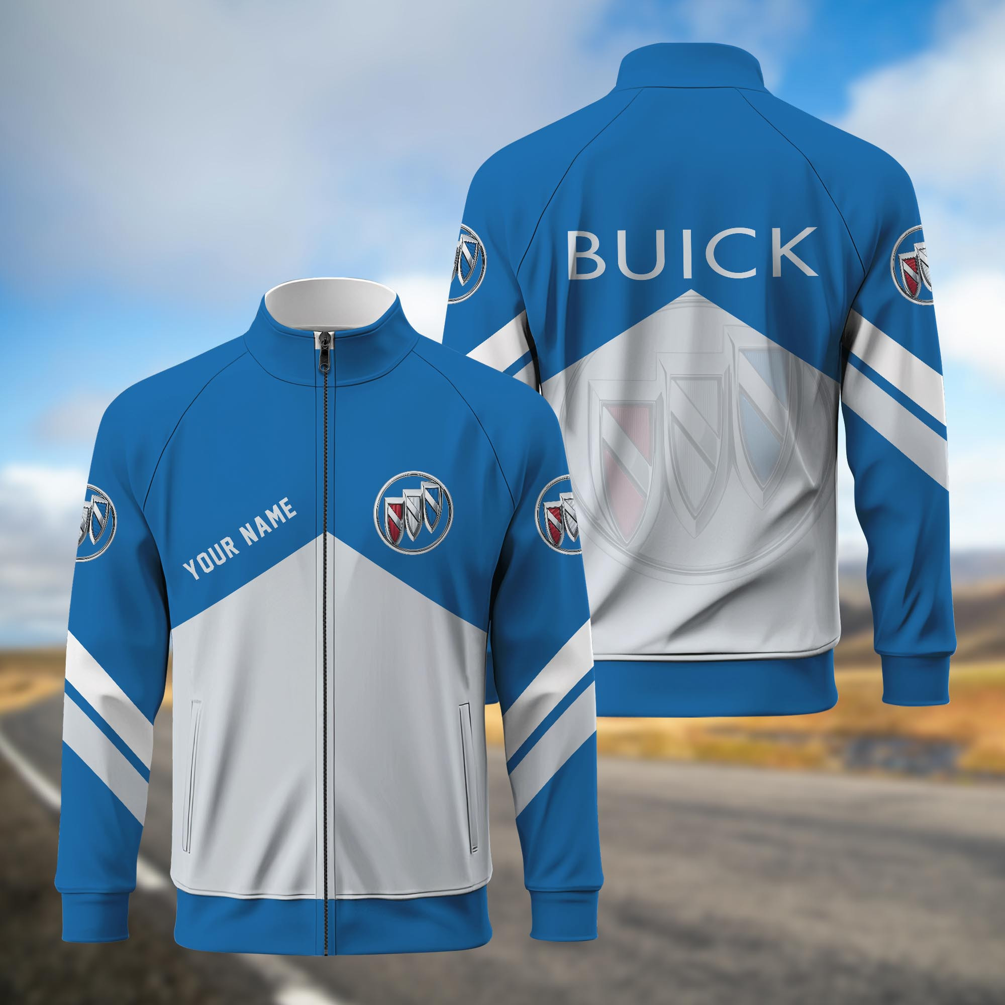 Buick Standing Neck Zipper Jacket