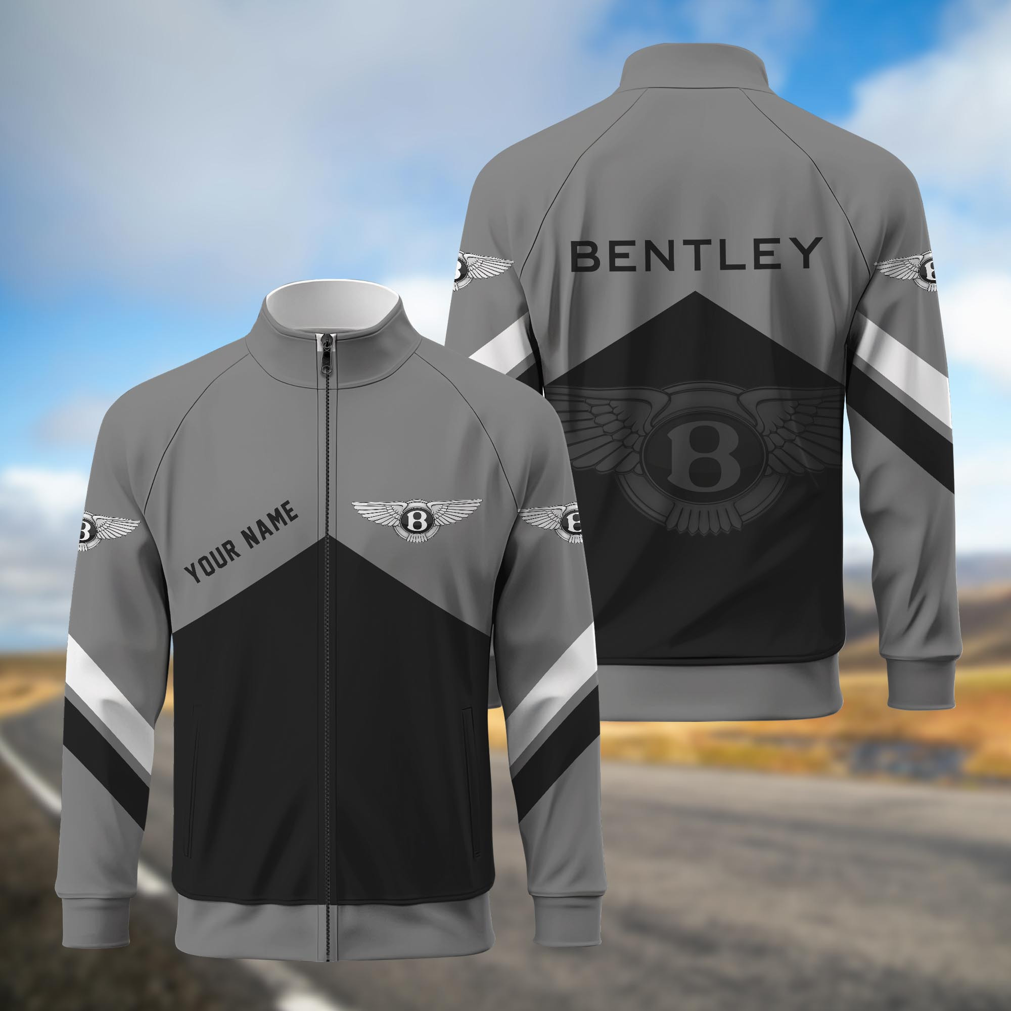 Bentley Standing Neck Zipper Jacket