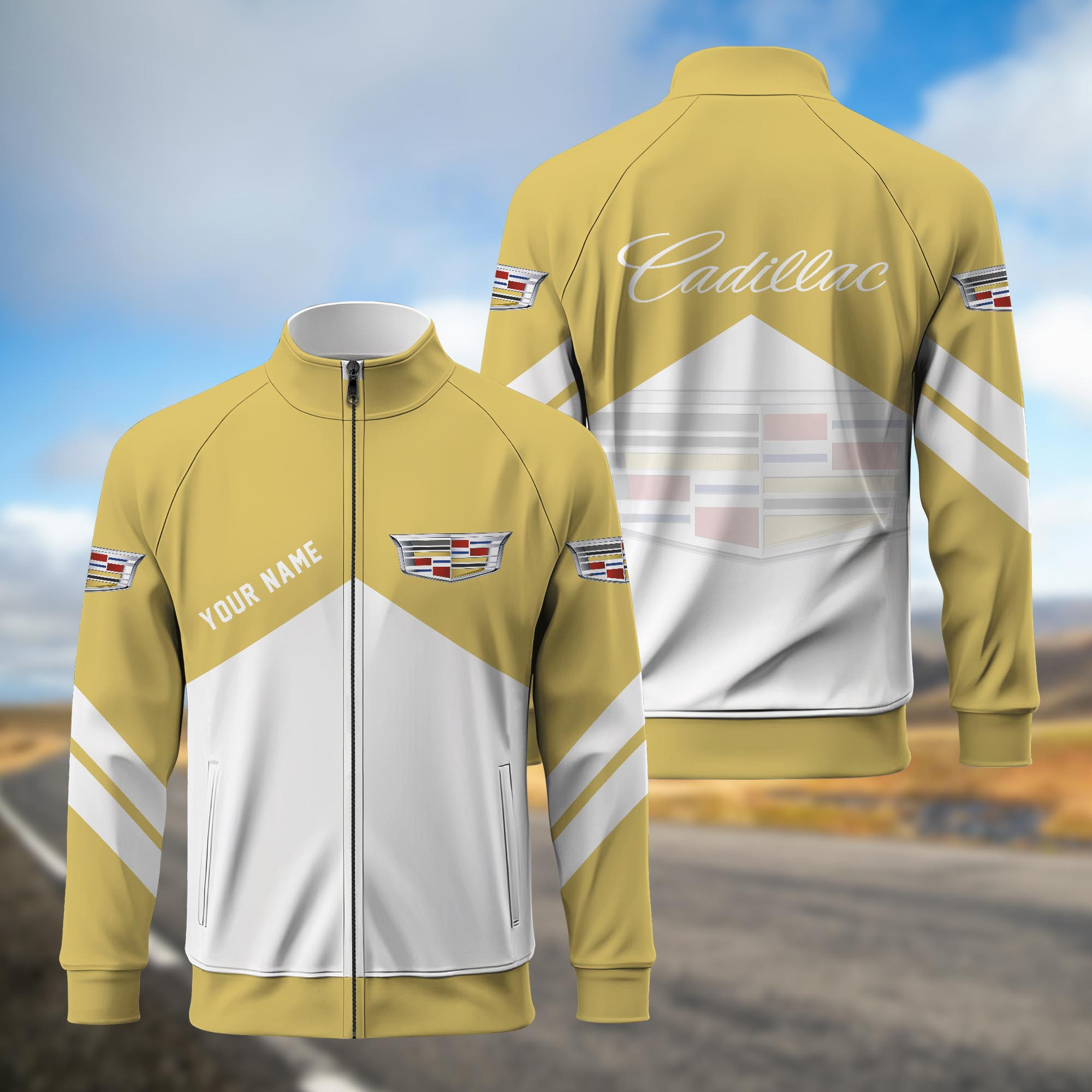 Cadillac Standing Neck Zipper Jacket