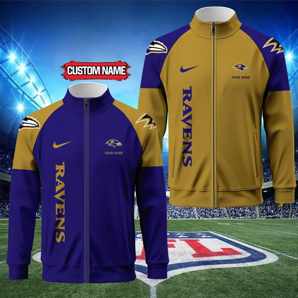 Baltimore Ravens Standing Neck Zipper Jacket