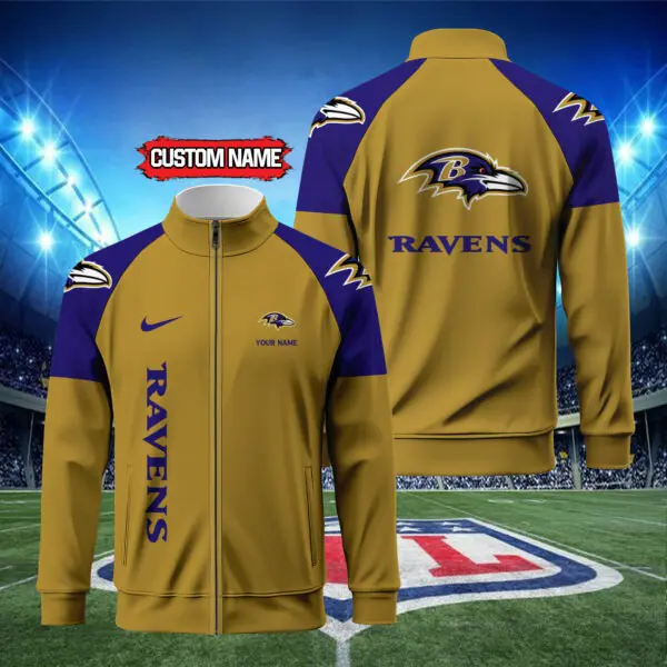Baltimore Ravens Standing Neck Zipper Jacket For Women