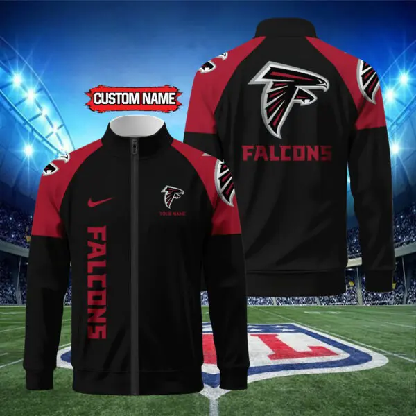 Atlanta Falcons Standing Neck Zipper Jacket For Women