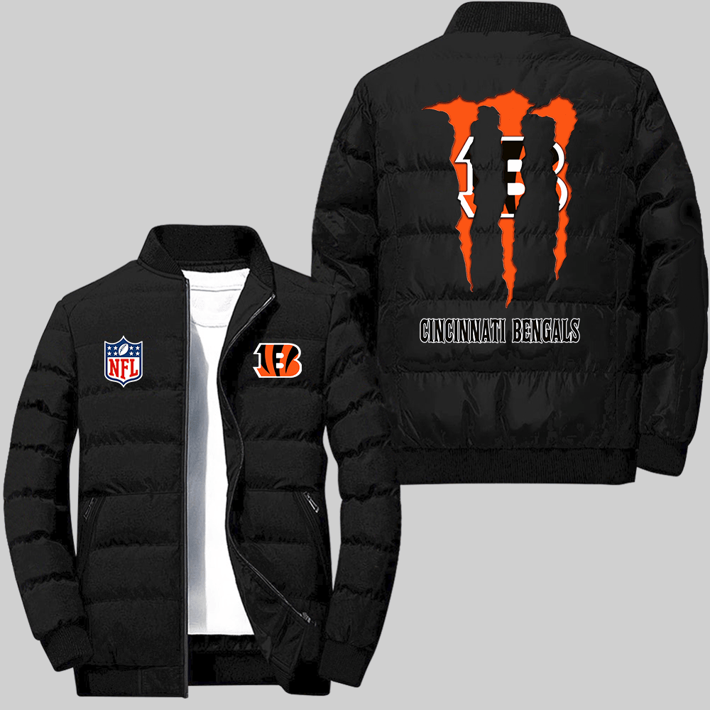 Cincinnati Bengals NFL Team Logo Black Collar Down Jacket