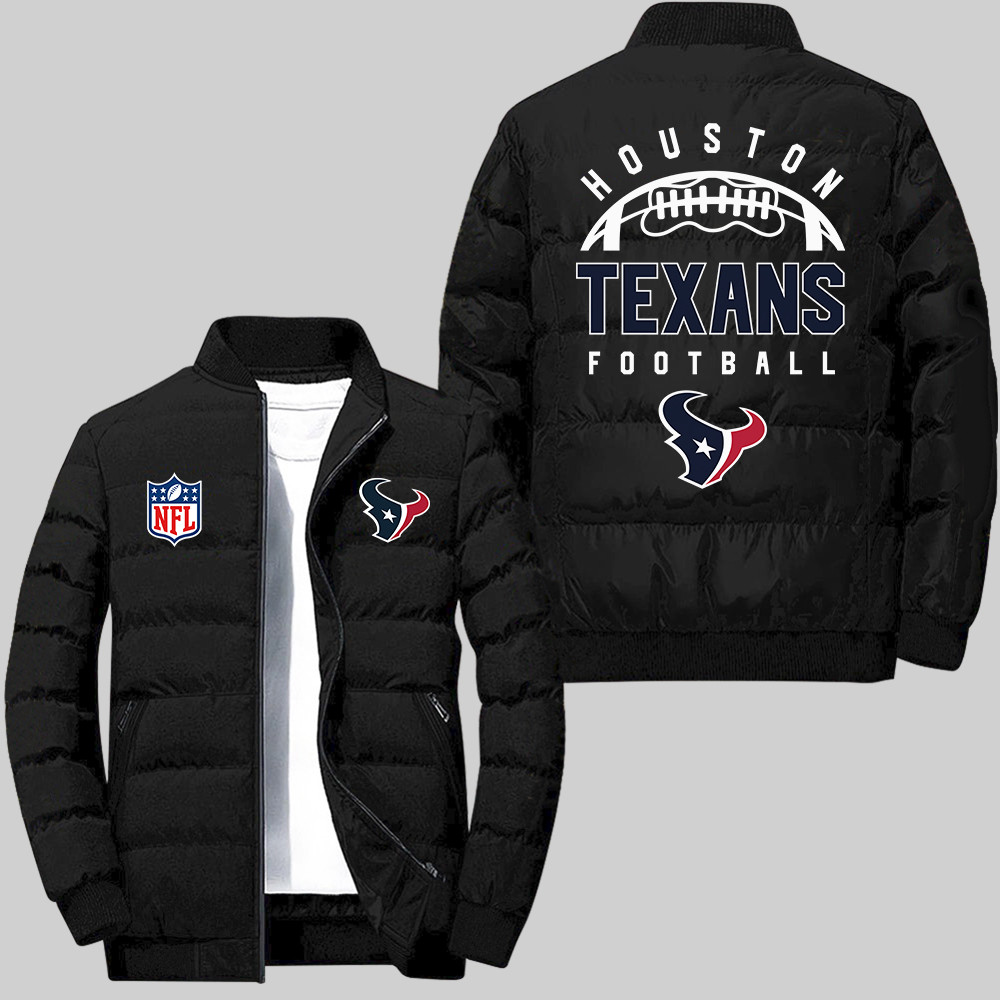 Copy of Green Bay Packers Team Football Pattern Black 2D Collar Down Jacket