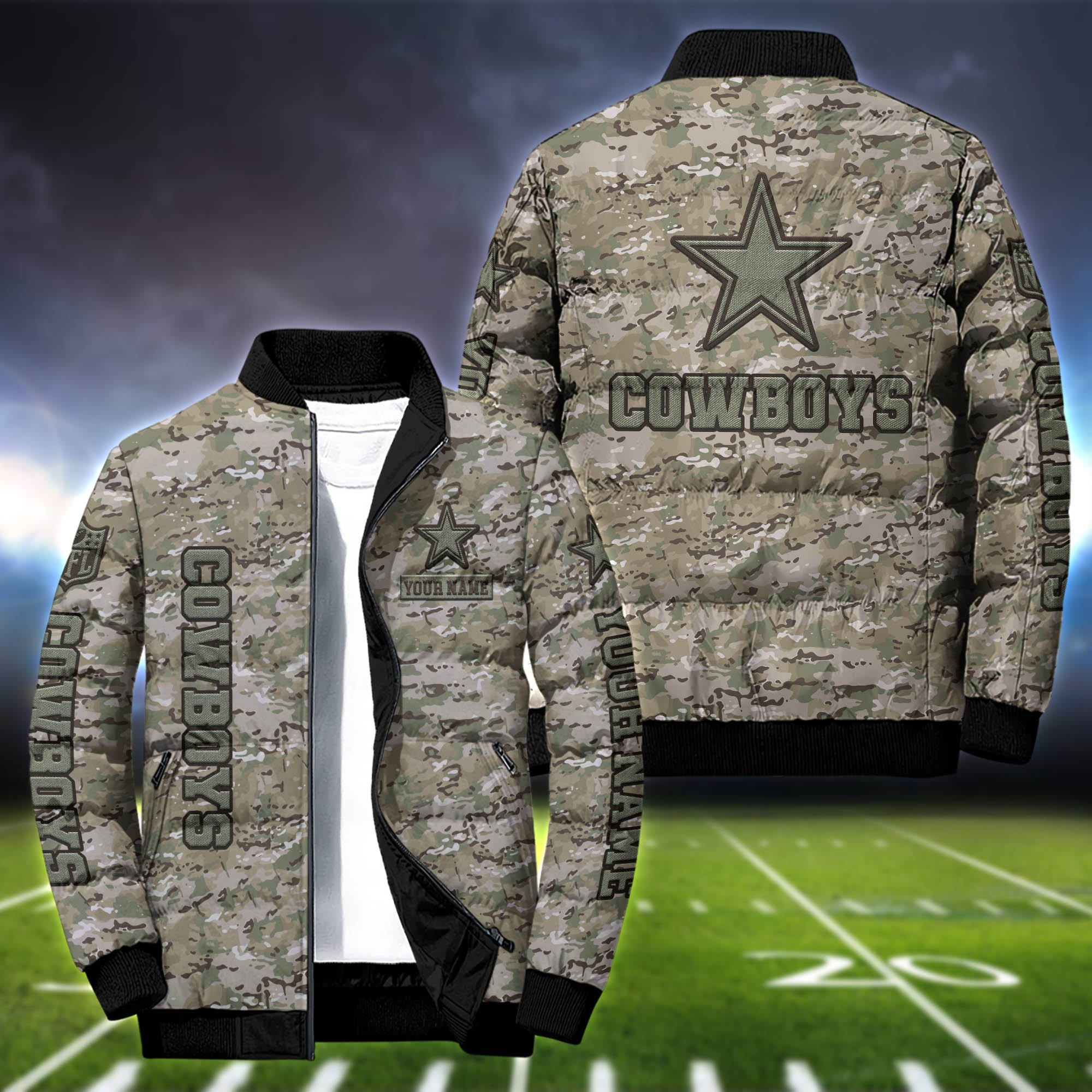 Dallas Cowboys Personalized Outdoor Coat Puffer Jacket