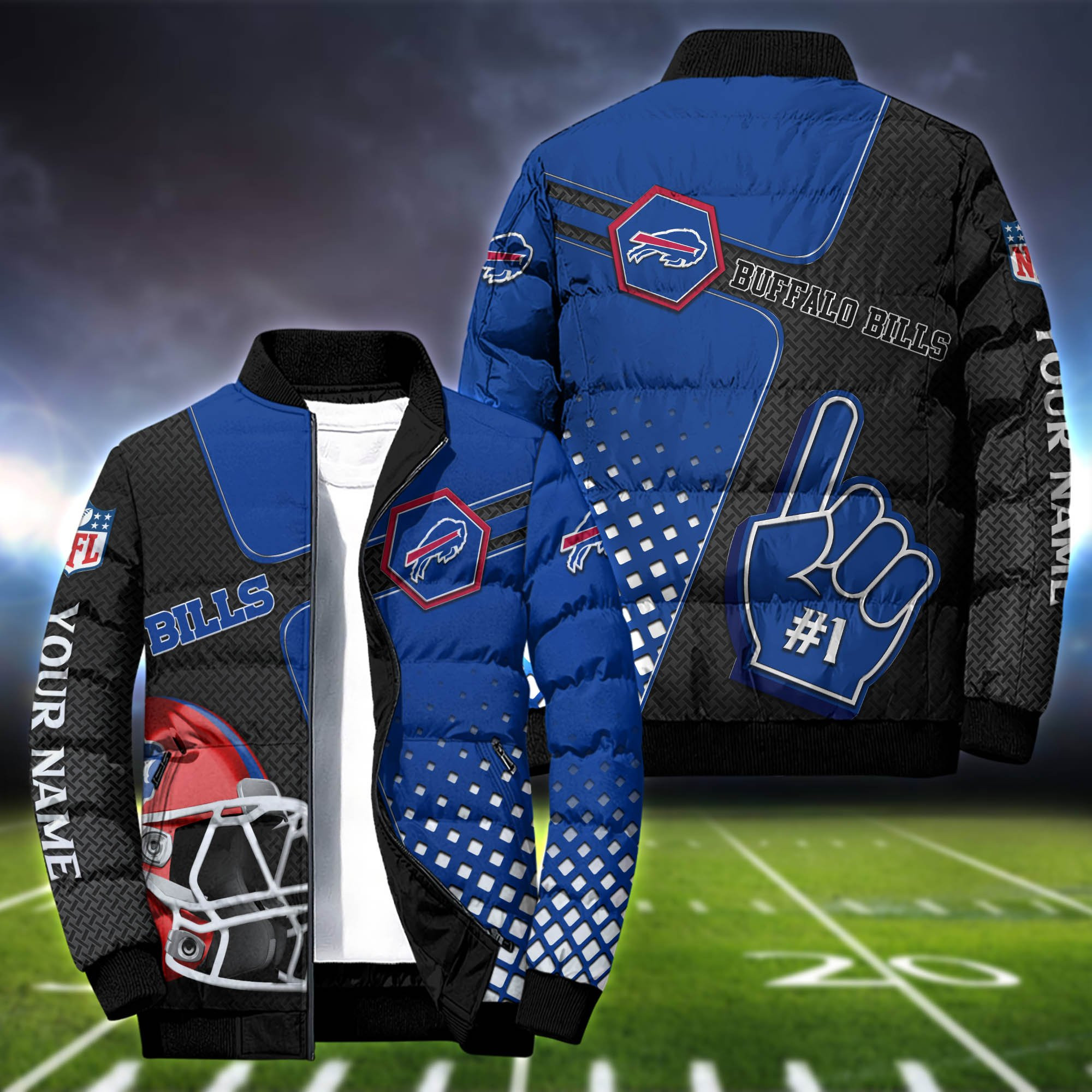 Buffalo Bills Personalized Outdoot Coat Puffer Jacket